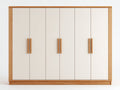 Armoire - MDF-bois - 240x56x198 cm - beige-chêne naturel - style contemporain