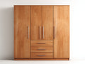 Armoire - MDF-bois-métal - 168x55x185 cm - chêne moyen-argenté - style moderne